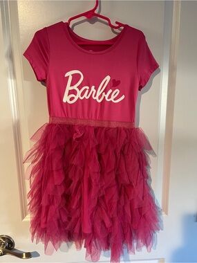 Barbie Bright Pink Logo Top with Tulle Skirt